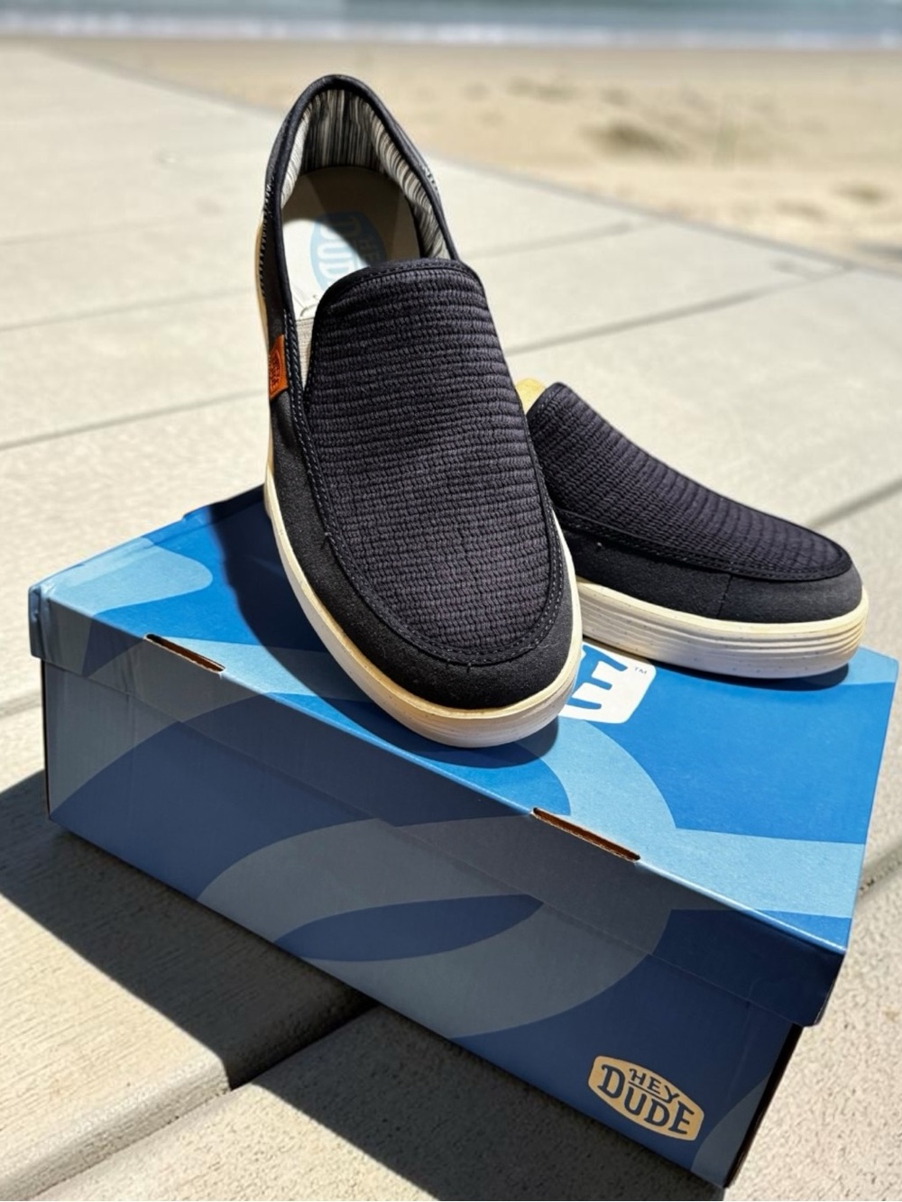 HEYDUDE Sunapee M Coastline Navy Men’s 12 Slip On Shoes New in Box